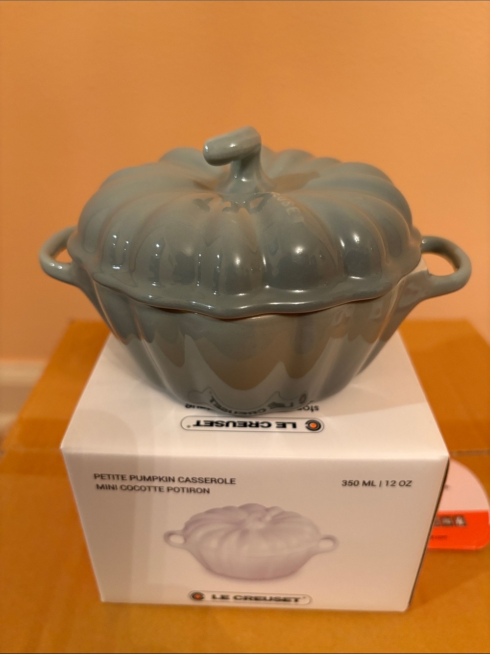 Le Creuset 350ml Mini Cocotte in Sea Salt and White